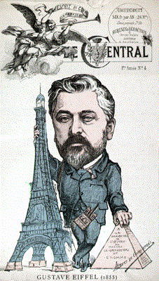 Torre Eiffel - Gustave Eiffel caricatura