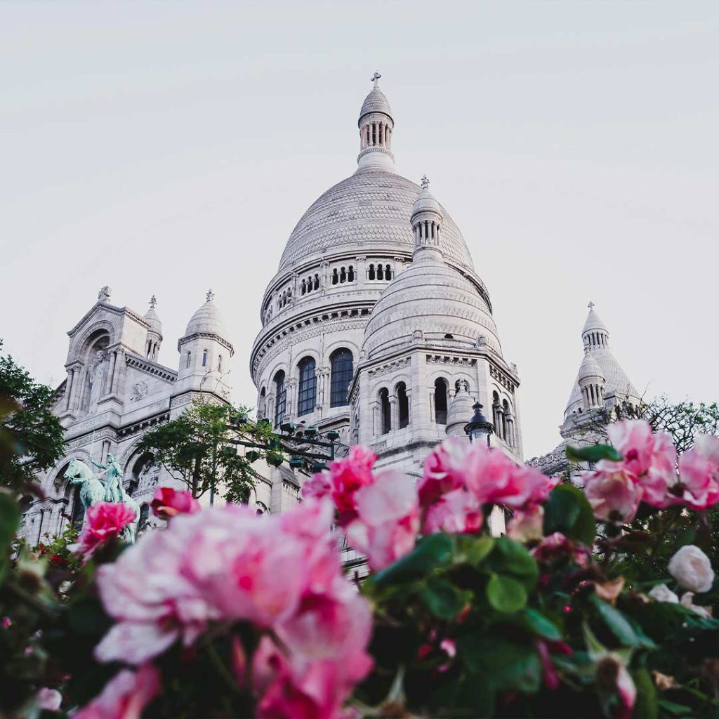 Catedral-de-Sacre-Coeur-en-Montmartre,-París,-Francia.