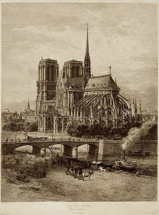 Notre Dame Cathedral in the late 19th century